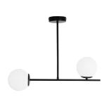 GLOBOSTAR® GLOBUS 201-0118 Μοντέρνο Φωτιστικό Οροφής με Ντουί 2 x E27 AC 220-240V IP20 - Μαύρο & Λευκό - Μ65 x Π15 x Υ60cm