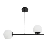 GLOBOSTAR® GLOBUS 201-0118 Μοντέρνο Φωτιστικό Οροφής με Ντουί 2 x E27 AC 220-240V IP20 - Μαύρο & Λευκό - Μ65 x Π15 x Υ60cm