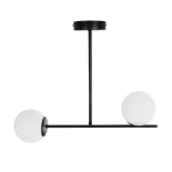 GLOBOSTAR® GLOBUS 201-0118 Μοντέρνο Φωτιστικό Οροφής με Ντουί 2 x E27 AC 220-240V IP20 - Μαύρο & Λευκό - Μ65 x Π15 x Υ60cm