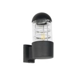 GLOBOSTAR® NEWI 01419 Μοντέρνο Φωτιστικό Τοίχου - Απλίκα με Ντουί 1 x E27 AC 220-240V IP20 - Μαύρο - Μ11 x Π17 x Υ25cm