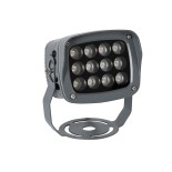 GLOBOSTAR® FLOODXENA 90122 Προβολέας Σποτ Wall Washer LED 12W 1380lm 10° AC 220-240V Αδιάβροχο IP65 Φυσικό Λευκό 4500K - Bridgelux SMD Chip - Γκρι Ανθρακί Ματ - Μ13.5 x Π11.5 x Υ15cm - 3 Χρόνια Εγγύηση