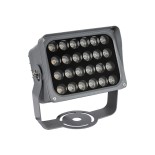GLOBOSTAR® FLOOD-XENA 90128 Προβολέας Σποτ Wall Washer LED 24W 2640lm 10° AC 220-240V Αδιάβροχο IP65 Θερμό Λευκό 2700K - Γκρι Ανθρακί - Μ18 x Π13.5 x Υ18cm - 3 Χρόνια Εγγύηση