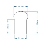 GloboStar® 70568 OVALE 120° Degree Neon Flex Epistar LED SMD 5050 1m 18W/m 60LED/m 1260lm/m 120° DC 24V Αδιάβροχη IP68 RGB Dimmable