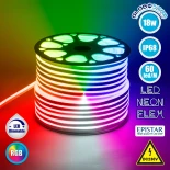 GloboStar® 70578 OVALE 120° Degree Neon Flex Epistar LED SMD 5050 1m 18W/m 60LED/m 1260lm/m 120° DC 230V Αδιάβροχη IP68 RGB Dimmable