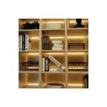 GLOBOSTAR® ALP-R-SHELF DODA 70814-1M Χωνευτό Προφίλ Αλουμινίου Ειδικό για Φωτισμό Ραφιού 18mm με Λευκό Γαλακτερό Πατητό Κάλυμμα για Ταινίες LED IP20 - Ασημί - Μ100 x Π1.5 x Υ2cm