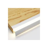 GLOBOSTAR® ALP-R-SHELF DODA 70814-1M Χωνευτό Προφίλ Αλουμινίου Ειδικό για Φωτισμό Ραφιού 18mm με Λευκό Γαλακτερό Πατητό Κάλυμμα για Ταινίες LED IP20 - Ασημί - Μ100 x Π1.5 x Υ2cm