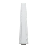 GLOBOSTAR® ALP-PLASTERIN GYPSO 70861-1M Χωνευτό Προφίλ Αλουμινίου Ειδικό για Γυψοσανίδα με Λευκό Γαλακτερό Πατητό Κάλυμμα για Ταινίες LED IP20 - Ασημί - Μ100 x Π7.8 x Υ1.4cm