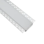 GLOBOSTAR® ALP-PLASTERIN GYPSO 70862-1M Χωνευτό Προφίλ Αλουμινίου Ειδικό για Γυψοσανίδα με Λευκό Γαλακτερό Πατητό Κάλυμμα για Ταινίες LED IP20 - Ασημί - Μ100 x Π8.8 x Υ2cm