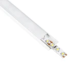 GLOBOSTAR® ALP-LINEAR CURBARIO 70863-1M Επιφανειακό Εύκαμπτο Προφίλ Αλουμινίου με Λευκό Γαλακτερό Πατητό Κάλυμμα για Ταινίες LED IP20 - Λευκό - Μ100 x Π1.8 x Υ0.5cm