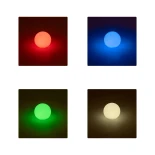 GLOBOSTAR® AQUAGLOW 71473 Μοντέρνο Φωτιστικό Κήπου Μπάλα με IR Ασύρματο Χειριστήριο LED 3W 240lm 360° DC 5V με USB-C με Επαναφορτιζόμενη Μπαταρία Li-ion 3.7V 2x18650 1400mAh Αδιάβροχο IP54 Πολύχρωμο RGBW Dimmable - Sanan SMD Chip - Γαλακτερό Λευκό - Μ15 x