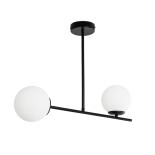 GLOBOSTAR® GLOBUS 201-0118 Μοντέρνο Φωτιστικό Οροφής με Ντουί 2 x E27 AC 220-240V IP20 - Μαύρο & Λευκό - Μ65 x Π15 x Υ60cm