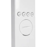 GLOBOSTAR® ZENTIME 76554 Μοντέρνο Επιτραπέζιο Φωτιστικό Γραφείου με Ασύρματη Φόρτιση 15W 3A & Ψηφιακό Ρολόι LED 3.5W 350lm 120° DC 5V με USB-C IP20 Ρυθμιζόμενο Λευκό CCT με Αφή 2700K/4500K/6000K Dimmable - Sanan SMD Chip - Λευκό- Μ19.5 x Π25 x Υ50cm - 2 Χ