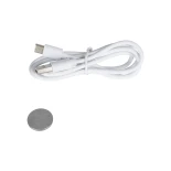 GLOBOSTAR® ZENTIME 76554 Μοντέρνο Επιτραπέζιο Φωτιστικό Γραφείου με Ασύρματη Φόρτιση 15W 3A & Ψηφιακό Ρολόι LED 3.5W 350lm 120° DC 5V με USB-C IP20 Ρυθμιζόμενο Λευκό CCT με Αφή 2700K/4500K/6000K Dimmable - Sanan SMD Chip - Λευκό- Μ19.5 x Π25 x Υ50cm - 2 Χ