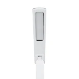 GLOBOSTAR® ZENTIME 76554 Μοντέρνο Επιτραπέζιο Φωτιστικό Γραφείου με Ασύρματη Φόρτιση 15W 3A & Ψηφιακό Ρολόι LED 3.5W 350lm 120° DC 5V με USB-C IP20 Ρυθμιζόμενο Λευκό CCT με Αφή 2700K/4500K/6000K Dimmable - Sanan SMD Chip - Λευκό- Μ19.5 x Π25 x Υ50cm - 2 Χ