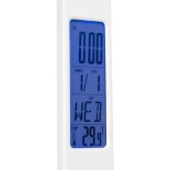 GLOBOSTAR® ZENTIME 76554 Μοντέρνο Επιτραπέζιο Φωτιστικό Γραφείου με Ασύρματη Φόρτιση 15W 3A & Ψηφιακό Ρολόι LED 3.5W 350lm 120° DC 5V με USB-C IP20 Ρυθμιζόμενο Λευκό CCT με Αφή 2700K/4500K/6000K Dimmable - Sanan SMD Chip - Λευκό- Μ19.5 x Π25 x Υ50cm - 2 Χ