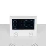 GLOBOSTAR® OLDY 76557 Μοντέρνο Επιτραπέζιο Φωτιστικό Γραφείου με Ασύρματη Φόρτιση 15W 3A, 5W Bluetooth Ηχείο & Ψηφιακό Ρολόι LED 3W 300lm 120° DC 5V με USB-C IP20 Ρυθμιζόμενο Λευκό CCT με Αφή 2700K/4500K/6000K Dimmable - Sanan SMD Chip - Λευκό - Μ13 x Π25