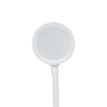 GLOBOSTAR® OLDY 76557 Μοντέρνο Επιτραπέζιο Φωτιστικό Γραφείου με Ασύρματη Φόρτιση 15W 3A, 5W Bluetooth Ηχείο & Ψηφιακό Ρολόι LED 3W 300lm 120° DC 5V με USB-C IP20 Ρυθμιζόμενο Λευκό CCT με Αφή 2700K/4500K/6000K Dimmable - Sanan SMD Chip - Λευκό - Μ13 x Π25