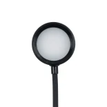 GLOBOSTAR® OLDY 76563 Μοντέρνο Επιτραπέζιο Φωτιστικό Γραφείου με Ασύρματη Φόρτιση 15W 3A, 5W Bluetooth Ηχείο & Ψηφιακό Ρολόι LED 3W 300lm 120° DC 5V με USB-C IP20 Ρυθμιζόμενο Λευκό CCT με Αφή 2700K/4500K/6000K Dimmable - Sanan SMD Chip - Μαύρο - Μ13 x Π25
