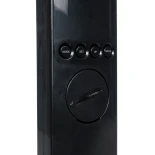GLOBOSTAR® ZENTIME 76564 Μοντέρνο Επιτραπέζιο Φωτιστικό Γραφείου με Ασύρματη Φόρτιση 10W 2A & Ψηφιακό Ρολόι LED 3.5W 350lm 120° DC 5V με USB-C IP20 Ρυθμιζόμενο Λευκό CCT με Αφή 2700K/4500K/6000K Dimmable - Sanan SMD Chip - Μαύρο - Μ18 x Π12 x Υ40cm - 2 Χρ