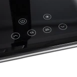 GLOBOSTAR® ZENTIME 76564 Μοντέρνο Επιτραπέζιο Φωτιστικό Γραφείου με Ασύρματη Φόρτιση 10W 2A & Ψηφιακό Ρολόι LED 3.5W 350lm 120° DC 5V με USB-C IP20 Ρυθμιζόμενο Λευκό CCT με Αφή 2700K/4500K/6000K Dimmable - Sanan SMD Chip - Μαύρο - Μ18 x Π12 x Υ40cm - 2 Χρ