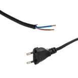 GLOBOSTAR® WHIP 77669 Μοντέρνο DIY Φωτιστικό με Υφασμάτινο Καλώδιο, Ντουί 1 x E27 & Διακόπτη On/Off AC 220-240V IP20 - Μαύρο - Μ140 x Π4.5 x Υ4.5cm