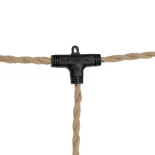 GLOBOSTAR® WHIP 77676 Μοντέρνο DIY Φωτιστικό με Υφασμάτινο Καλώδιο, Ντουί 3 x E27, Διακόπτη On/Off & Πρίζα AC 220-240V IP20 - Μπεζ & Μαύρο - Μ680 x Π4.5 x Υ4.5cm