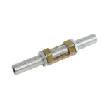 GLOBOSTAR® PIPEADAPT 79596 Μεταλλικός DIY Σύνδεσμος για Ολόπασους Σωλήνες Φωτιστικών - Μ0 x Π0 x Υ3cm - Πακέτο 10 Τεμαχίων