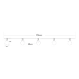 GLOBOSTAR® TWILIGHT 79667 Μοντέρνο Φωτιστικό Κήπου Γιρλάντα 7.7m με 15 Λάμπες & IR Ασύρματο Χειριστήριο LED 9W 810lm 360° DC 3.7V με Ενσωματωμένο Φωτοβολταϊκό Panel 5.5V 1.5W & Επαναφορτιζόμενη Μπαταρία Li-ion 3.7V 1x18650 2200mAh Αδιάβροχο IP65 Θερμό Λευ