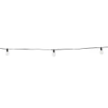 GLOBOSTAR® TWILIGHT 79667 Μοντέρνο Φωτιστικό Κήπου Γιρλάντα 7.7m με 15 Λάμπες & IR Ασύρματο Χειριστήριο LED 9W 810lm 360° DC 3.7V με Ενσωματωμένο Φωτοβολταϊκό Panel 5.5V 1.5W & Επαναφορτιζόμενη Μπαταρία Li-ion 3.7V 1x18650 2200mAh Αδιάβροχο IP65 Θερμό Λευ