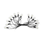GLOBOSTAR® TWILIGHT 79667 Μοντέρνο Φωτιστικό Κήπου Γιρλάντα 7.7m με 15 Λάμπες & IR Ασύρματο Χειριστήριο LED 9W 810lm 360° DC 3.7V με Ενσωματωμένο Φωτοβολταϊκό Panel 5.5V 1.5W & Επαναφορτιζόμενη Μπαταρία Li-ion 3.7V 1x18650 2200mAh Αδιάβροχο IP65 Θερμό Λευ
