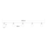 GLOBOSTAR® TWILIGHT 79668 Μοντέρνο Φωτιστικό Κήπου Γιρλάντα 10.5m με 30 Λάμπες & IR Ασύρματο Χειριστήριο LED 18W 1620lm 360° DC 3.7V με Ενσωματωμένο Φωτοβολταϊκό Panel 5.5V 3W & Επαναφορτιζόμενη Μπαταρία Li-ion 3.7V 2x18650 4400mAh Αδιάβροχο IP65 Θερμό Λε