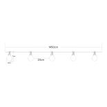 GLOBOSTAR® TWILIGHT 79669 Μοντέρνο Φωτιστικό Κήπου Γιρλάντα 14.5m με 50 Λάμπες LED 30W 2700lm 360° DC 3.7V με Ενσωματωμένο Φωτοβολταϊκό Panel 5.5V 5W & Επαναφορτιζόμενη Μπαταρία Li-ion 3.7V 3x18650 6600mAh Αδιάβροχο IP65 Θερμό Λευκό 2700Κ Dimmable - Sanan