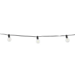 GLOBOSTAR® TWILIGHT 79669 Μοντέρνο Φωτιστικό Κήπου Γιρλάντα 14.5m με 50 Λάμπες LED 30W 2700lm 360° DC 3.7V με Ενσωματωμένο Φωτοβολταϊκό Panel 5.5V 5W & Επαναφορτιζόμενη Μπαταρία Li-ion 3.7V 3x18650 6600mAh Αδιάβροχο IP65 Θερμό Λευκό 2700Κ Dimmable - Sanan
