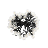 GLOBOSTAR® TWILIGHT 79669 Μοντέρνο Φωτιστικό Κήπου Γιρλάντα 14.5m με 50 Λάμπες LED 30W 2700lm 360° DC 3.7V με Ενσωματωμένο Φωτοβολταϊκό Panel 5.5V 5W & Επαναφορτιζόμενη Μπαταρία Li-ion 3.7V 3x18650 6600mAh Αδιάβροχο IP65 Θερμό Λευκό 2700Κ Dimmable - Sanan