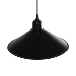 GloboStar® FERRO 203-0084 Μοντέρνο Κρεμαστό Φωτιστικό Καμπάνα Μονόφωτο 1 x E27 IP20 Μαύρο Πλαστικό - Μ30 x Π30 x Υ15cm