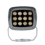 GLOBOSTAR® FLOODXENA 90122 Προβολέας Σποτ Wall Washer LED 12W 1380lm 10° AC 220-240V Αδιάβροχο IP65 Φυσικό Λευκό 4500K - Bridgelux SMD Chip - Γκρι Ανθρακί Ματ - Μ13.5 x Π11.5 x Υ15cm - 3 Χρόνια Εγγύηση