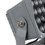 GLOBOSTAR® FLOOD-XENA 90128 Προβολέας Σποτ Wall Washer LED 24W 2640lm 10° AC 220-240V Αδιάβροχο IP65 Θερμό Λευκό 2700K - Γκρι Ανθρακί - Μ18 x Π13.5 x Υ18cm - 3 Χρόνια Εγγύηση
