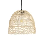 GloboStar® CESTINO 204-0178 Boho Κρεμαστό Φωτιστικό Οροφής Μονόφωτο 1 x E27 AC 220-240V IP20 Μπεζ - Μ30 x Π30 x Υ25cm