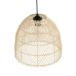 GloboStar® CESTINO 204-0178 Boho Κρεμαστό Φωτιστικό Οροφής Μονόφωτο 1 x E27 AC 220-240V IP20 Μπεζ - Μ30 x Π30 x Υ25cm