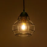 GLOBOSTAR® BUR 204-0180 Μοντέρνο Κρεμαστό Φωτιστικό Οροφής Μονόφωτο 1 x E27 AC 220-240V IP20 Μαύρο - Μ16 x Π16 x Υ19cm