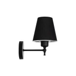 GloboStar® ELEGANTE 204-0185 Μοντέρνο Φωτιστικό Τοίχου Απλίκα Μονόφωτο 1 x E27 AC 220-240V IP20 Μαύρο - Μ14 x Π14 x Υ26cm