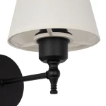 GloboStar® ELEGANTE 204-0186 Μοντέρνο Φωτιστικό Τοίχου Απλίκα Μονόφωτο 1 x E27 AC 220-240V IP20 Μπεζ & Μαύρο - Μ14 x Π14 x Υ26cm