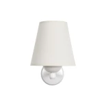 GloboStar® ELEGANTE 204-0187 Μοντέρνο Φωτιστικό Τοίχου Απλίκα Μονόφωτο 1 x E27 AC 220-240V IP20 Μπεζ & Λευκό - Μ14 x Π14 x Υ26cm