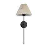 GloboStar® LING 204-0188 Μοντέρνο Φωτιστικό Τοίχου Απλίκα Μονόφωτο 1 x E27 AC 220-240V IP20 Μπεζ & Μαύρο - Μ22 x Π22 x Υ50cm