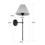 GloboStar® LING 204-0188 Μοντέρνο Φωτιστικό Τοίχου Απλίκα Μονόφωτο 1 x E27 AC 220-240V IP20 Μπεζ & Μαύρο - Μ22 x Π22 x Υ50cm