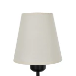 GloboStar® LING 204-0190 Μοντέρνο Φωτιστικό Τοίχου Απλίκα Μονόφωτο 1 x E27 AC 220-240V IP20 Μπεζ & Μαύρο - Μ13 x Π13 x Υ50cm