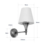 GloboStar® SUSE 204-0191 Μοντέρνο Φωτιστικό Τοίχου Απλίκα Μονόφωτο 1 x E27 AC 220-240V IP20 Μπεζ & Μπρούτζινο - Μ23 x Π13 x Υ21cm