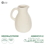 GloboStar® Artificial Garden ARMENOVILLE 21506 Διακοσμητικό Κεραμικό Βάζo Μπέζ Μ18 x Π15 x Υ22 cm