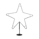 GLOBOSTAR® XMAS-STAR-BIG Χριστουγεννιάτικο Διακοσμητικό Φωτιστικό LED 19,5W 780lm 360° AC 220-240V Αδιάβροχο IP65 Θερμό Λευκό 2700K - Μαύρο & Διάφανο - M114 x Π25 x Υ132cm - 2 Χρόνια Εγγύηση