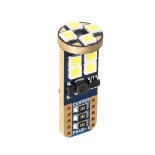 GLOBOSTAR® W5W-T10 81102 Λάμπα W5W T10 CANbus LED 2.5W 900lm 360° DC 12-24V IP20 Ψυχρό Λευκό 6000K - 12 x Epistar SMD3030 Chip - Μ1 x Π1 x Υ2.7cm - 1 Χρόνο Εγγύηση